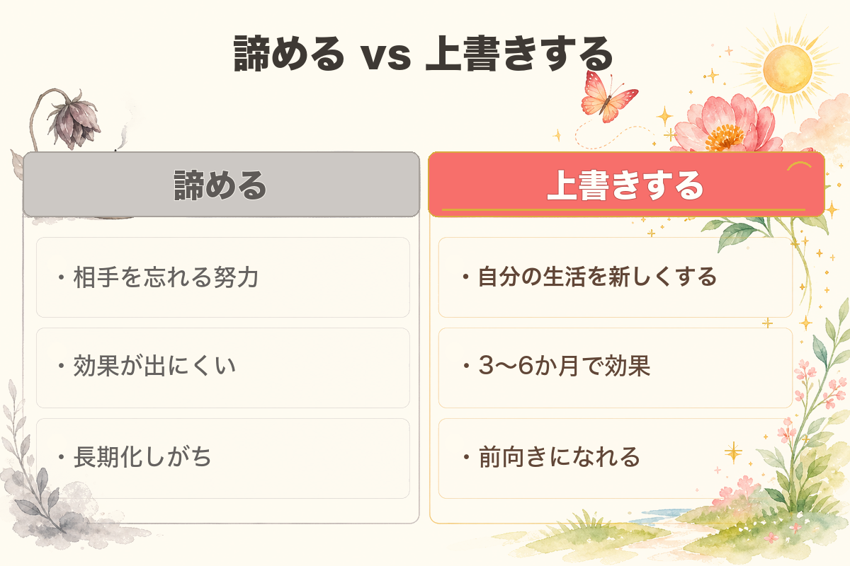 諦める vs 上書きする