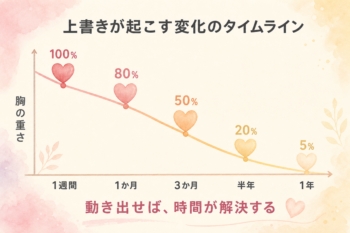 上書きが起こす変化のタイムライン