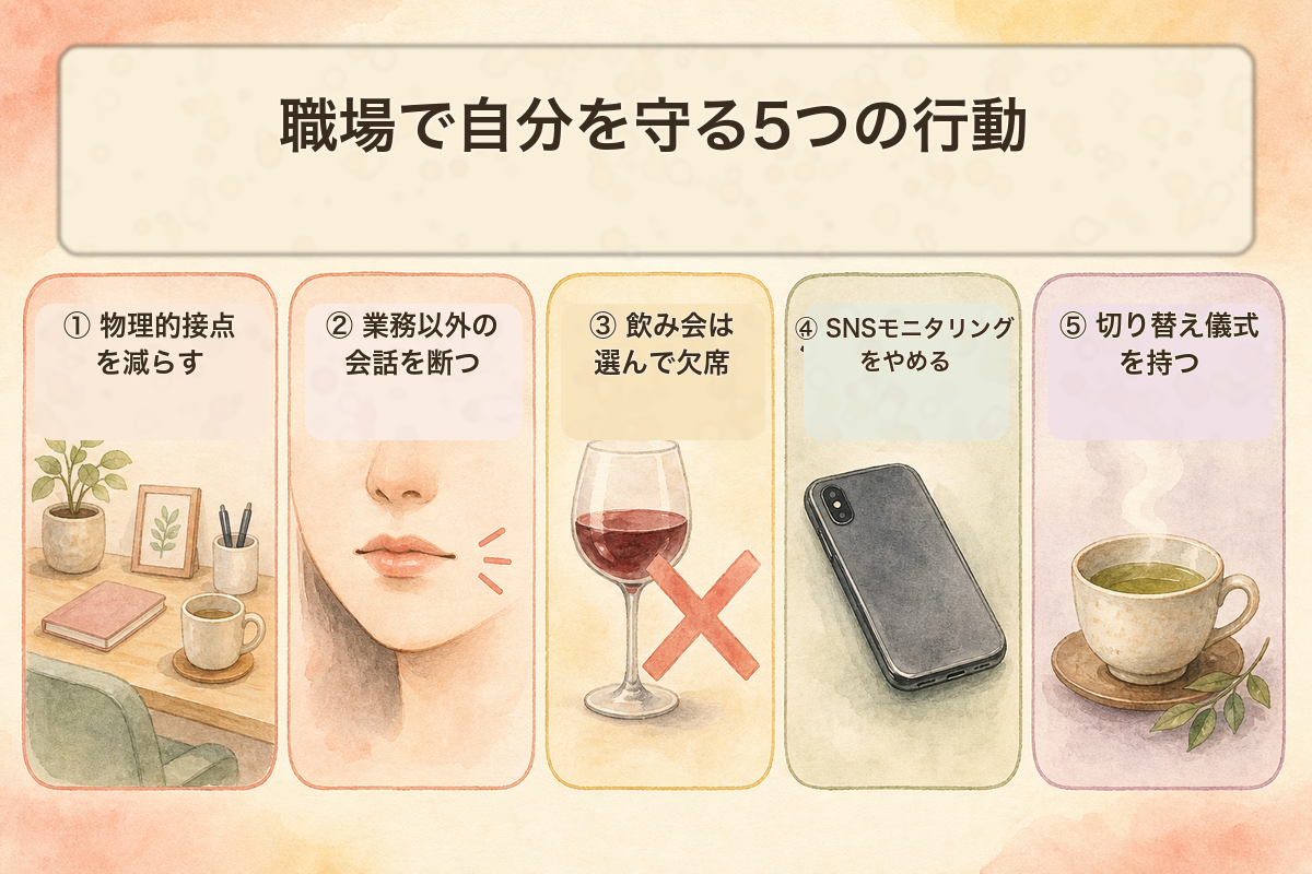 職場で自分を守る5つの行動