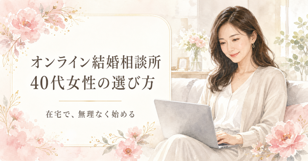 オンライン結婚相談所 40代女性の選び方