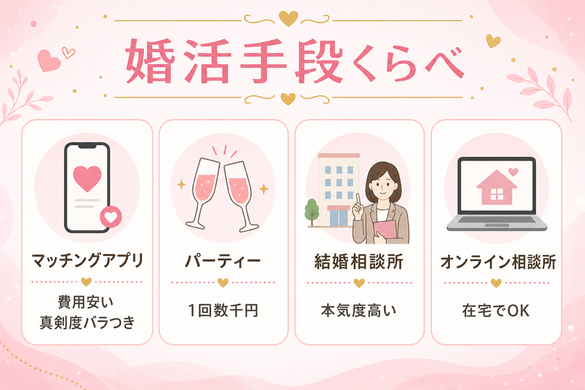 婚活手段くらべ