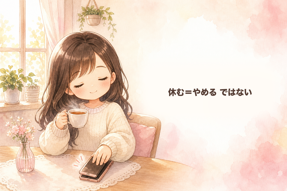 休む＝やめるではない