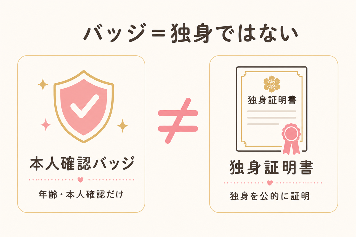 本人確認バッジは独身証明ではない
