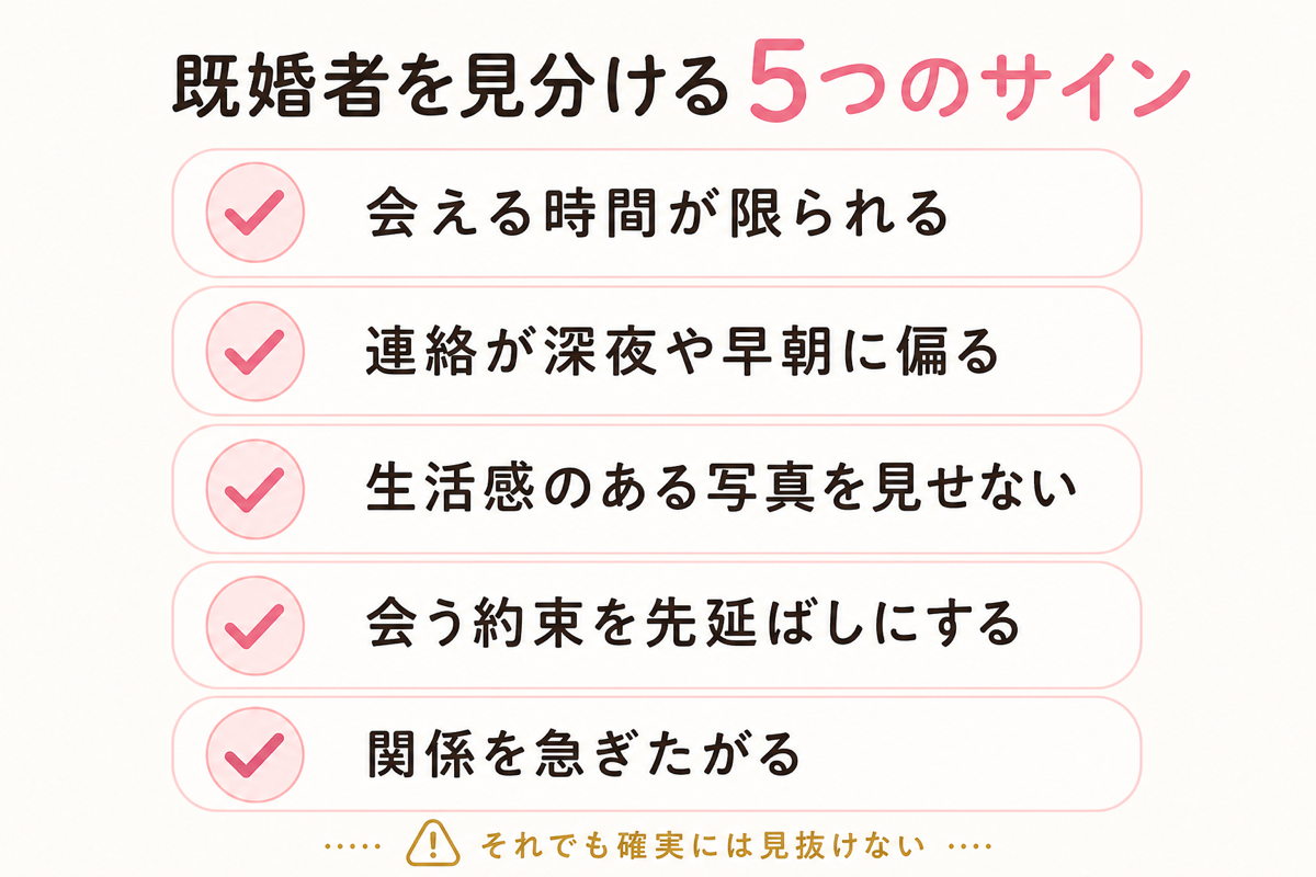 既婚者を見分ける5つのサイン