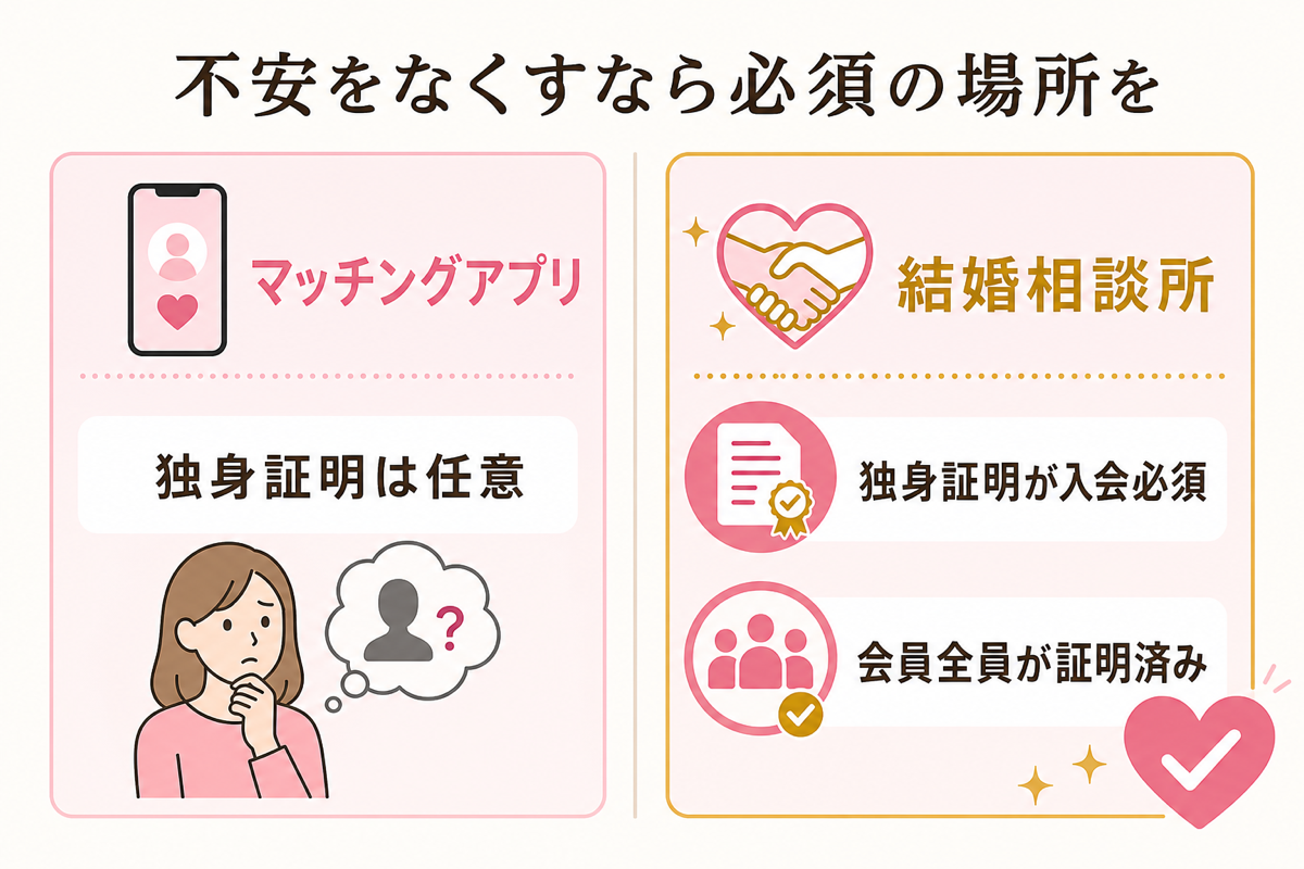 独身証明が必須の場所を選ぶ