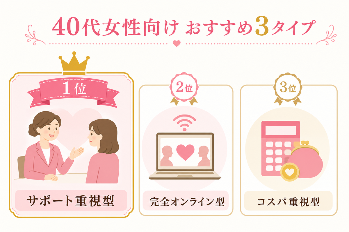 40代女性向けおすすめ3タイプ