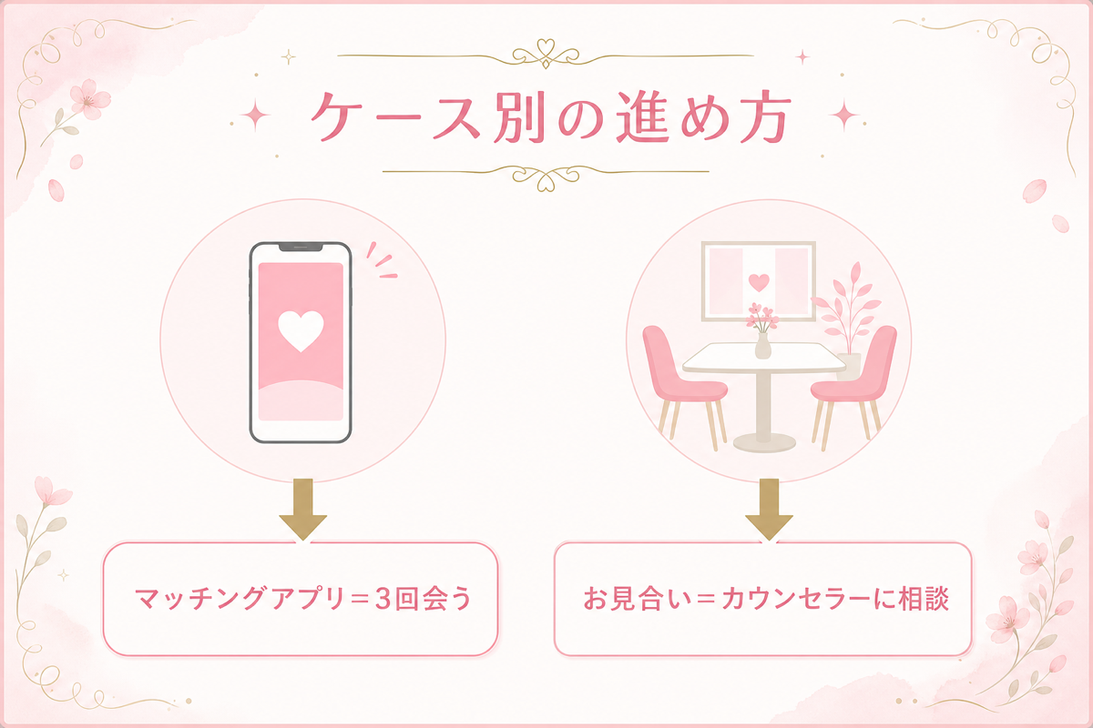 ケース別の進め方の図解