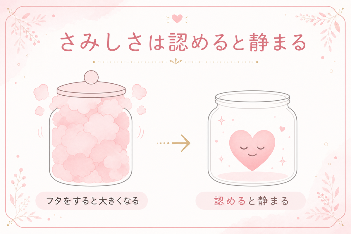 さみしさは認めると静まるの図解