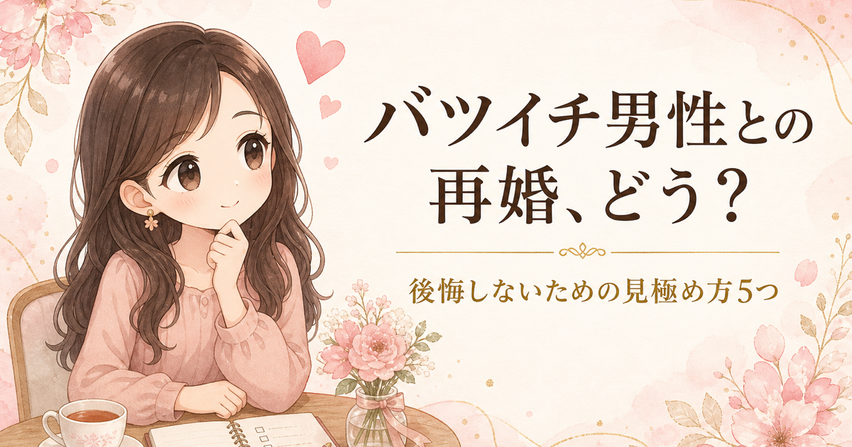 バツイチ男性との再婚の見極め方アイキャッチ