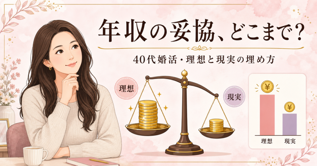 年収の妥協はどこまで？40代婚活の理想と現実