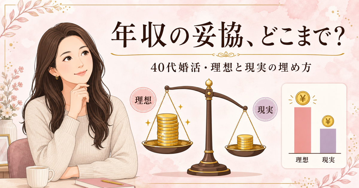 年収の妥協はどこまで？40代婚活の理想と現実