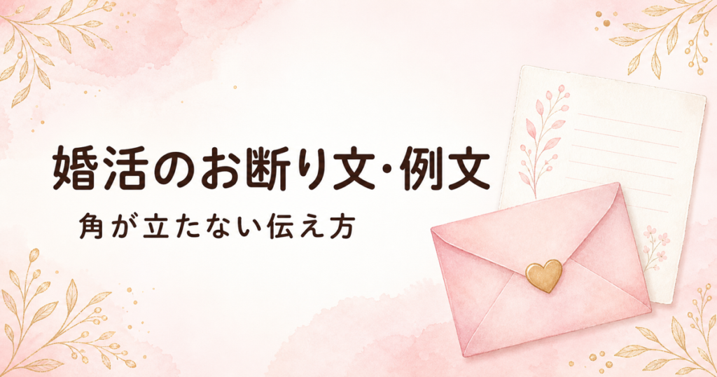 婚活のお断り文・例文