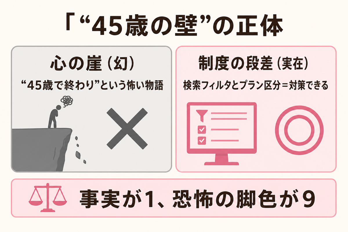 45歳の壁の正体 心の崖は幻で制度の段差は対策できる図解