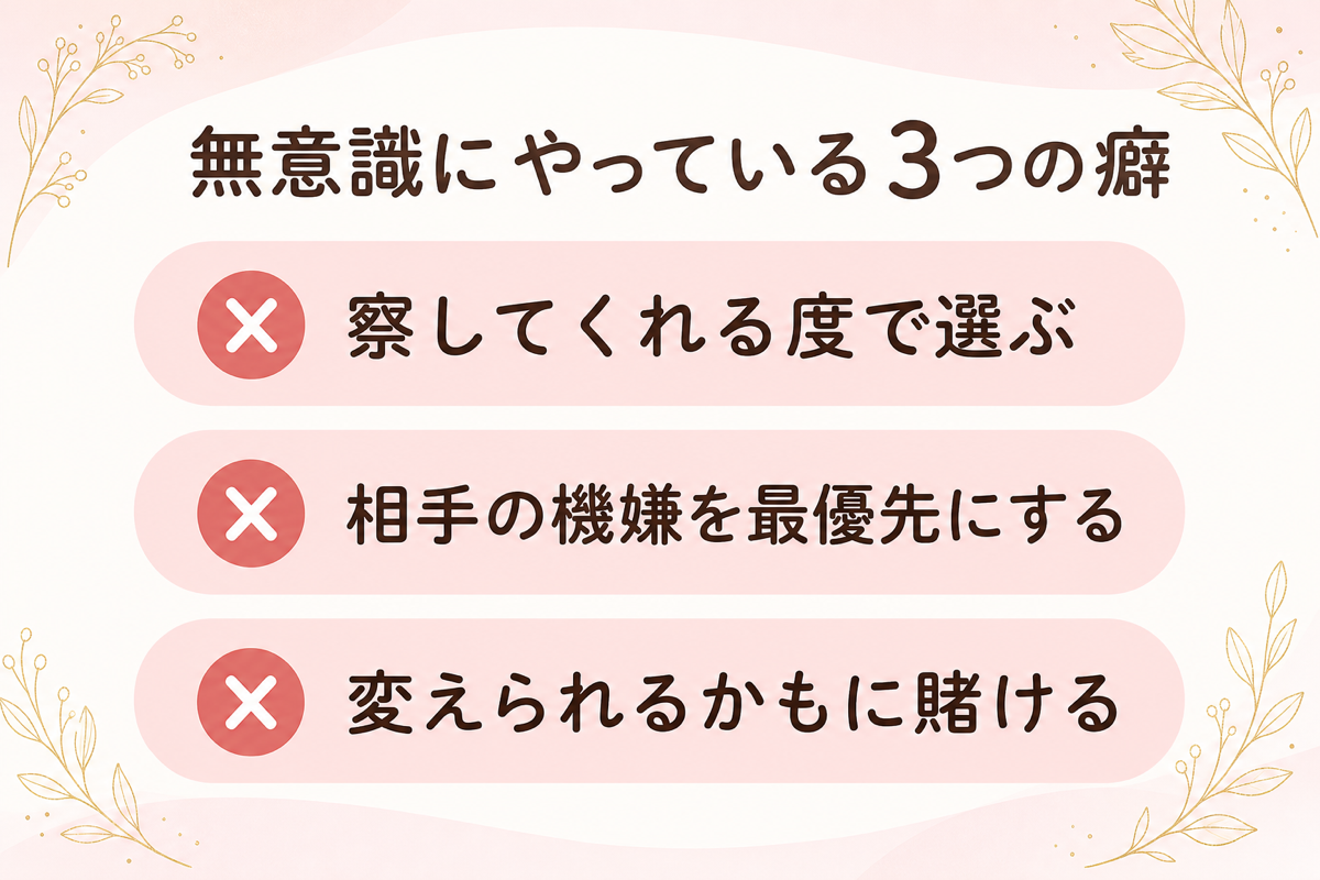 無意識にやっている3つの癖