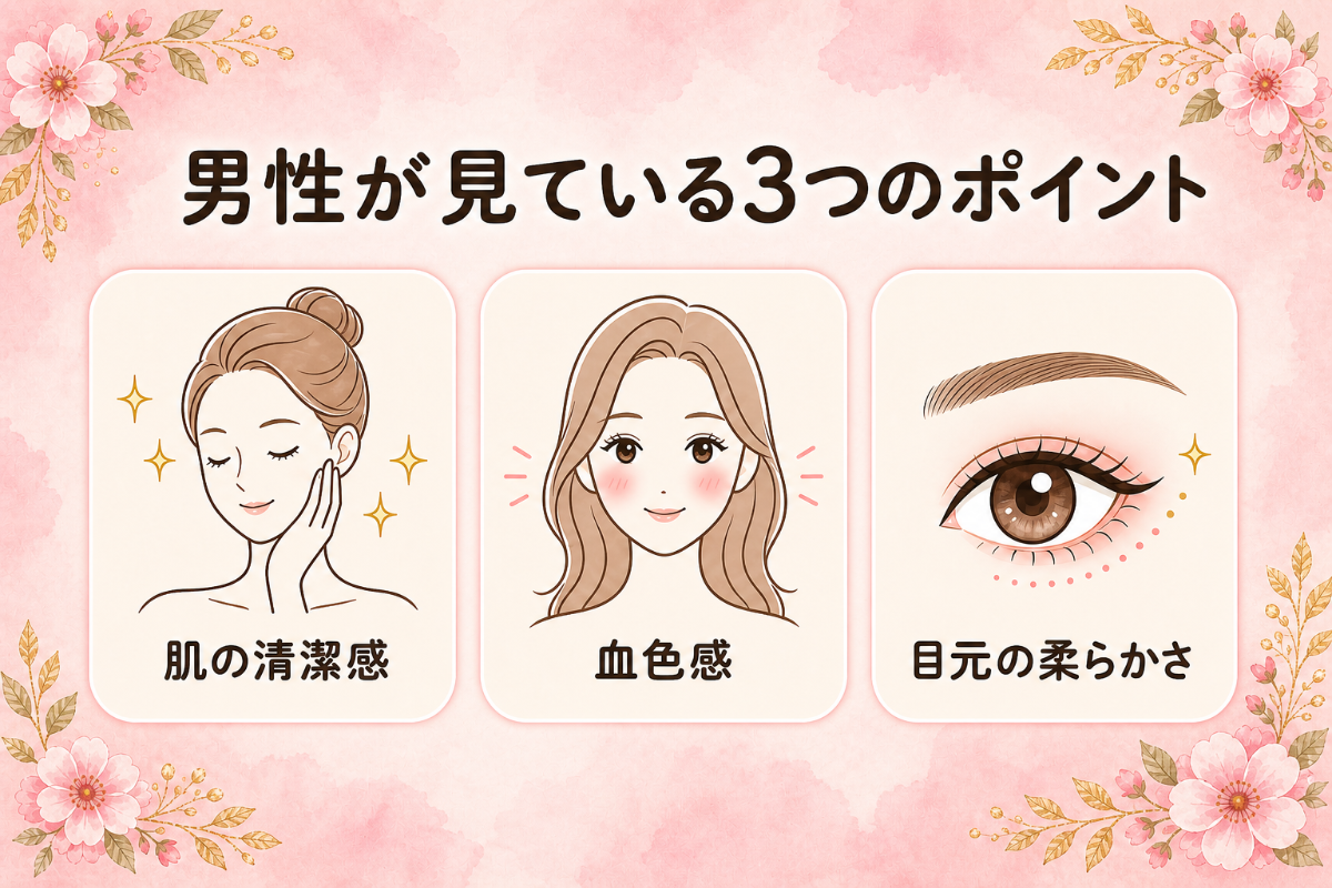 男性が見ている3つのポイント