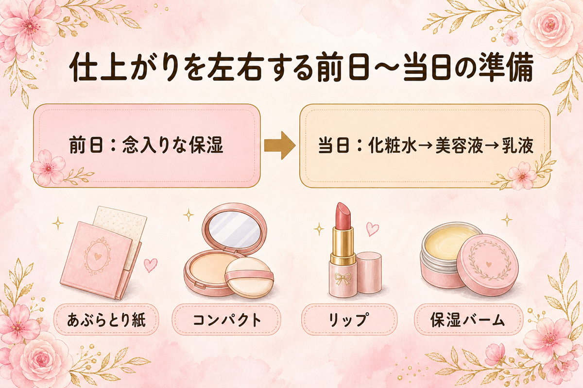 仕上がりを左右する前日〜当日の準備