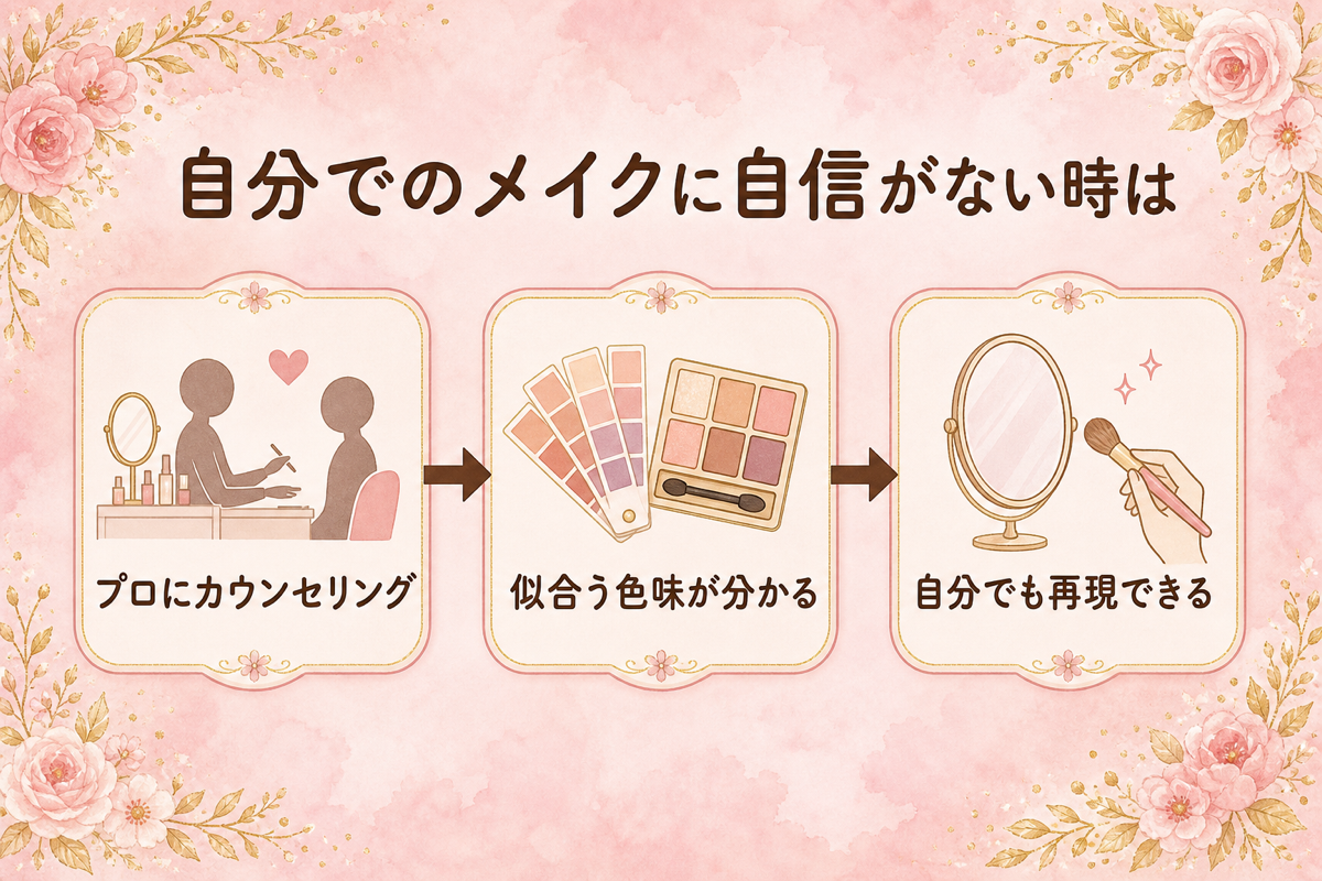 自分でのメイクに自信がない時は