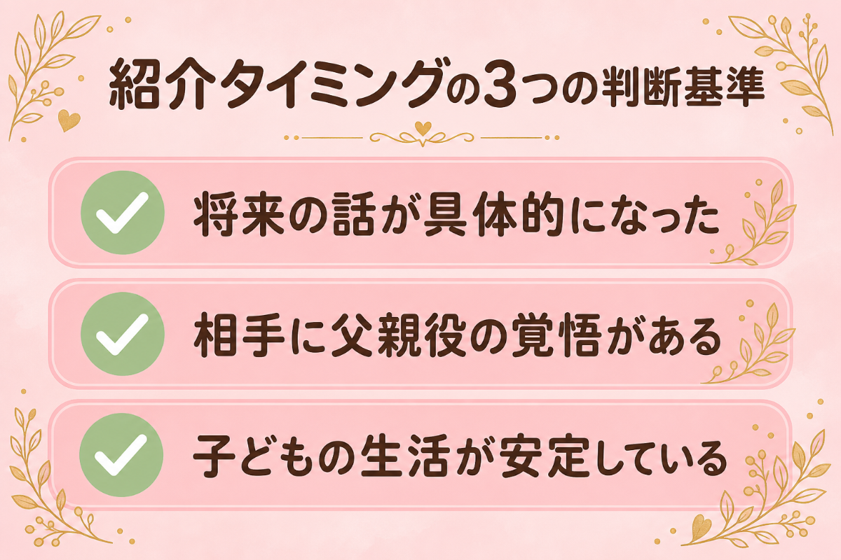 紹介タイミングの3つの判断基準