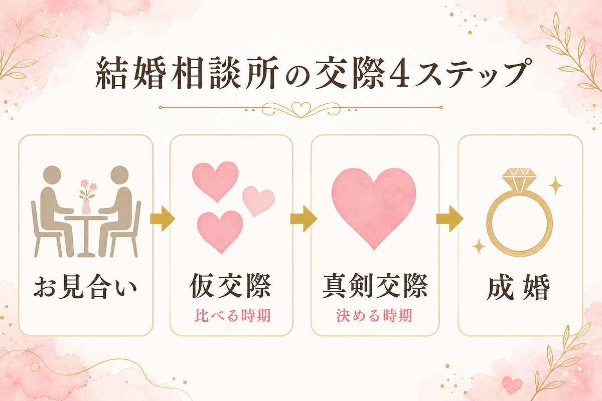 結婚相談所の交際4ステップ お見合いから成婚まで