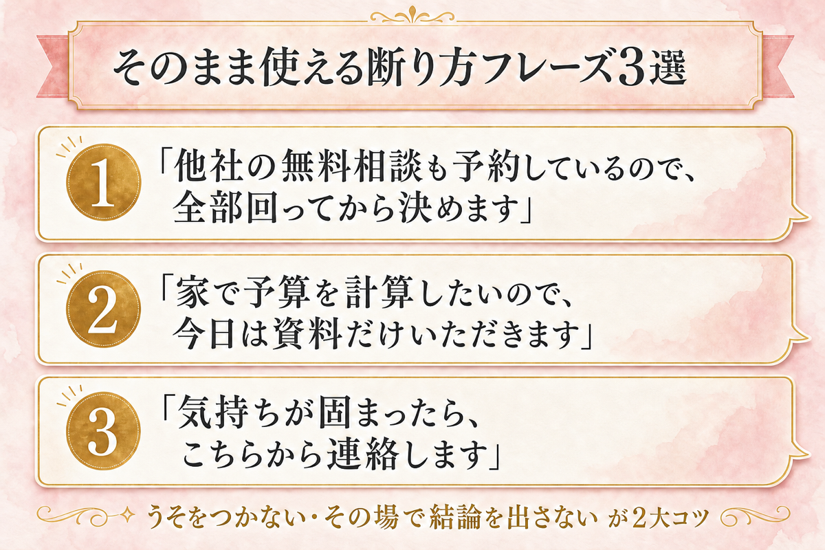 そのまま使える断り方フレーズ3選