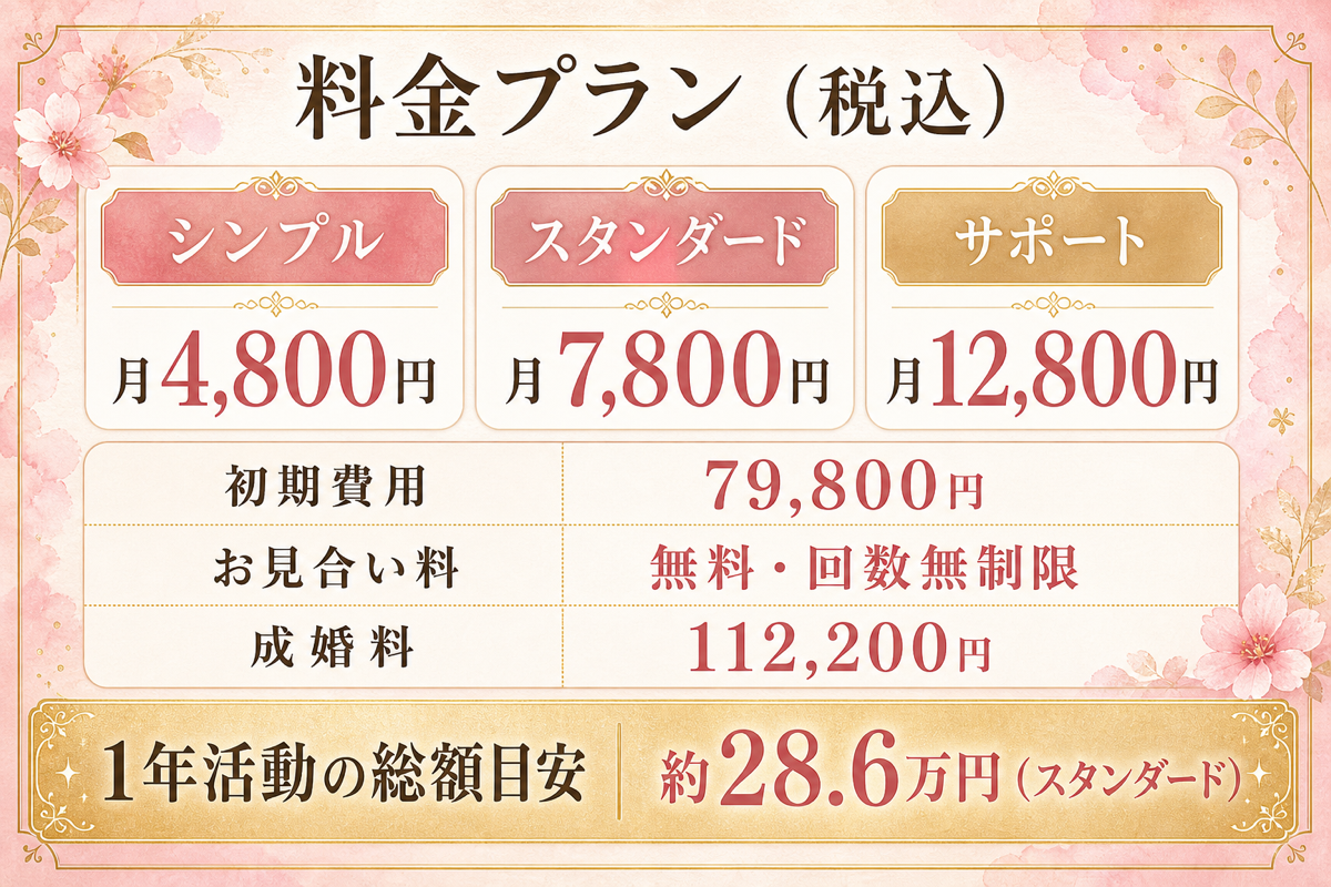 ラポールアンカーの料金プラン表（税込・1年総額目安約28.6万円）