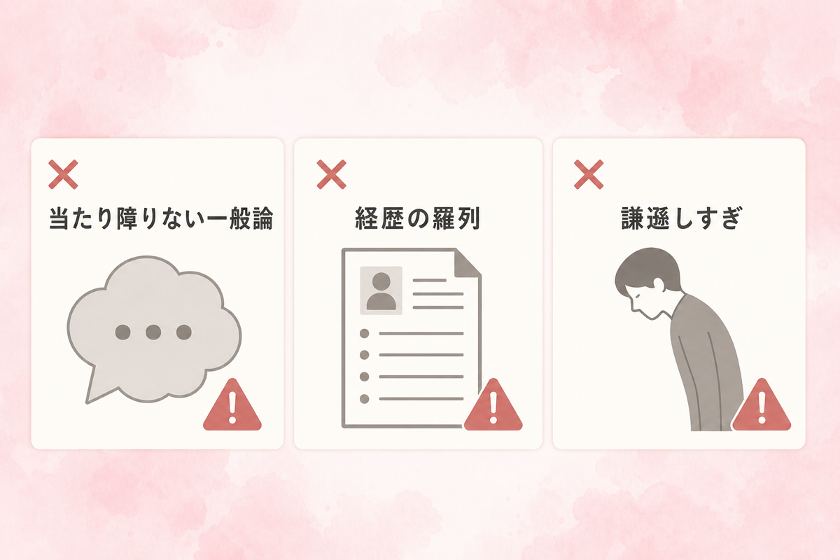 申し込みが来ない自己PR文の3つのNG共通点
